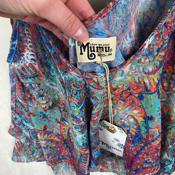NWT-Show Me Your Mumu Jodi Rae Ruffle Tank- MD - Picture 6 of 9